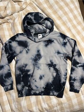 Nike Navy & Gray Tie-Dye Hoodie